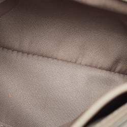 Pre Owned Tory Burch Light Grey Saffiano Leather Small Robinson Top Handle Bag