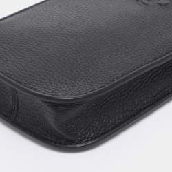 Pre Owned Tory Burch Black Leather Thea Cellphone Crossbody Bag