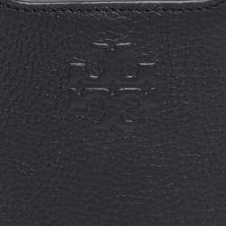 Pre Owned Tory Burch Black Leather Thea Cellphone Crossbody Bag