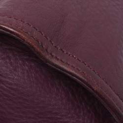 Pre Owned Tory Burch Purple Leather Tote