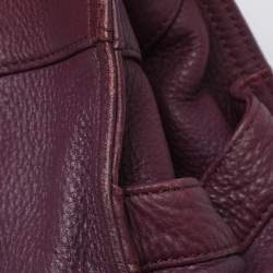 Pre Owned Tory Burch Purple Leather Tote