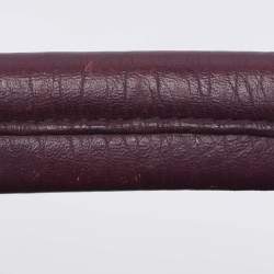 Pre Owned Tory Burch Purple Leather Tote