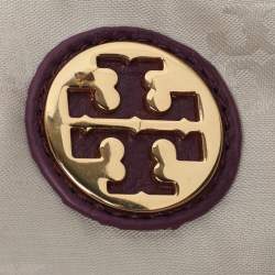 Pre Owned Tory Burch Purple Leather Tote
