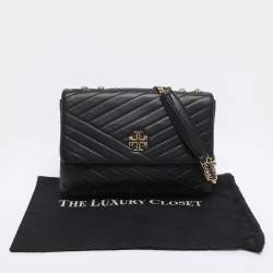 Pre Owned Tory Burch Black Leather Kira Shoulder Bag