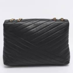 Pre Owned Tory Burch Black Leather Kira Shoulder Bag