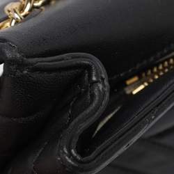 Pre Owned Tory Burch Black Leather Kira Shoulder Bag