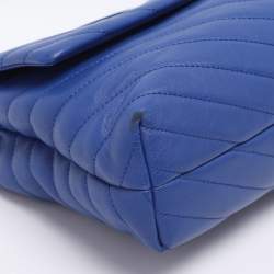 Pre Owned Tory Burch Blue Leather Kira Shoulder Bag