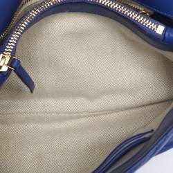 Pre Owned Tory Burch Blue Leather Kira Shoulder Bag