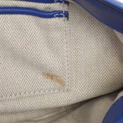 Pre Owned Tory Burch Blue Leather Kira Shoulder Bag