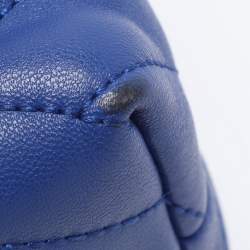 Pre Owned Tory Burch Blue Leather Kira Shoulder Bag