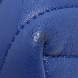 Pre Owned Tory Burch Blue Leather Kira Shoulder Bag