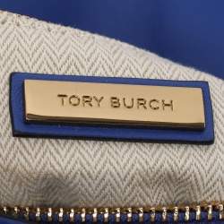 Pre Owned Tory Burch Blue Leather Kira Shoulder Bag