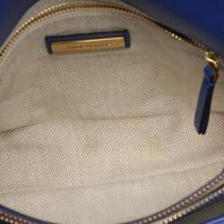 Pre Owned Tory Burch Blue Leather Kira Shoulder Bag