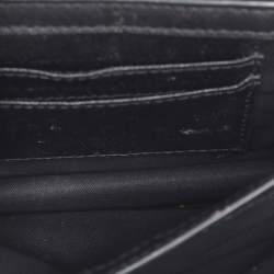 Pre Owned Tory Burch Black Croc Embossed Leather Emerson Crossbody Bag