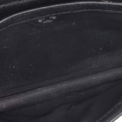 Pre Owned Tory Burch Black Croc Embossed Leather Emerson Crossbody Bag