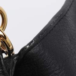 Pre Owned Tory Burch Black Leather and Suede Kira Shoulder Bag 