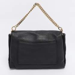 Pre Owned Tory Burch Black Leather and Suede Kira Shoulder Bag 