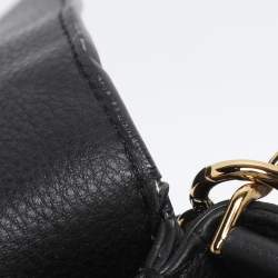 Pre Owned Tory Burch Black Leather and Suede Kira Shoulder Bag 