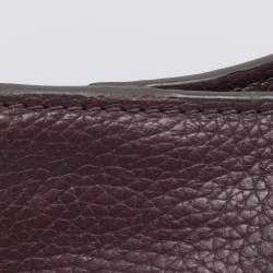 Pre Owned Tory Burch Purple Leather Small Britten Chain Tote