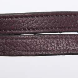 Pre Owned Tory Burch Purple Leather Small Britten Chain Tote