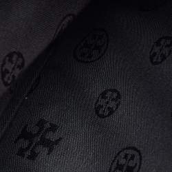 Pre Owned Tory Burch Black Leather Taylor Triple-Compartment Tote