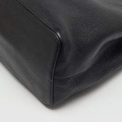 Pre Owned Tory Burch Black Leather Taylor Triple-Compartment Tote