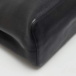 Pre Owned Tory Burch Black Leather Taylor Triple-Compartment Tote