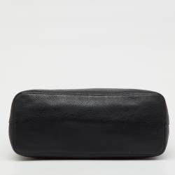 Pre Owned Tory Burch Black Leather Taylor Triple-Compartment Tote