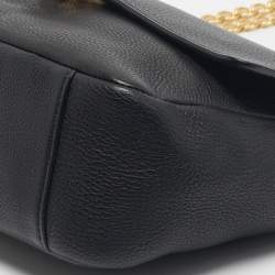 Pre Owned Tory Burch Black Leather Chelsea Chain Shoulder Bag