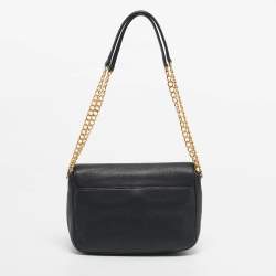 Pre Owned Tory Burch Black Leather Chelsea Chain Shoulder Bag