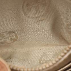 Pre Owned Tory Burch Brown Leather Drawstring Tassel Bucket bag