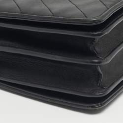 Pre Owned Tory Burch Black Quilted Leather Alexa Shoulder Bag