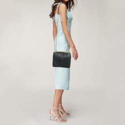 Pre Owned Tory Burch Black Quilted Leather Alexa Shoulder Bag