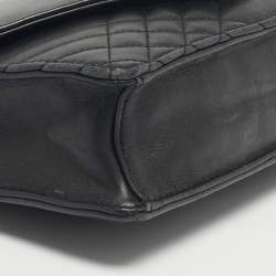 Pre Owned Tory Burch Black Leather Kira Envelope Shoulder Bag