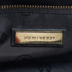 Pre Owned Tory Burch Black Leather Kira Envelope Shoulder Bag