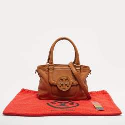 Pre Owned Tory Burch Tan Leather Amanda Tote