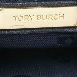 Pre Owned Tory Burch Navy Blue Quilted Leather Fleming Shoulder Bag