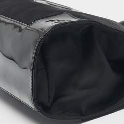 Pre Owned Tory Burch Black Nylon and Patent Leather Medium Ella Tote