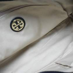 Pre Owned Tory Burch Black Nylon and Patent Leather Medium Ella Tote