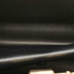 Pre Owned Tory Burch Black Croc Embossed Leather and Suede Eleanor Top Handle Bag