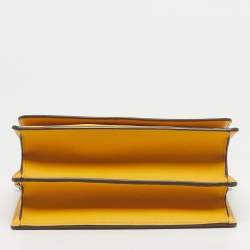 مملوكة مسبقًا حقيبة كتف توري برش روبنسون جلد أصفر قابلة للتحويل