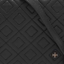 Pre Owned Tory Burch Black Leather Chain Clutch