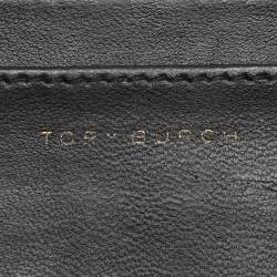 Pre Owned Tory Burch Black Leather Chain Clutch