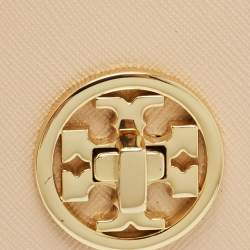 مملوكة مسبقًا حقيبة كروس توري برش روبنسون جلد براءة اختراع وردي فاتح صغيرة