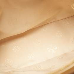 مملوكة مسبقًا Tory Burch Cream Leather Robinson Dome Bag