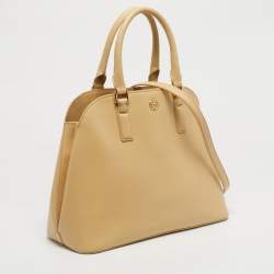 مملوكة مسبقًا Tory Burch Cream Leather Robinson Dome Bag