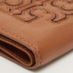 Pre Owned Tory Burch Brown Leather Harper Bifold Wallet