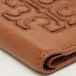 Pre Owned Tory Burch Brown Leather Harper Bifold Wallet