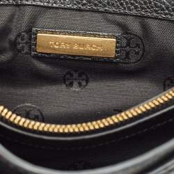 Pre Owned حقيبة كتف توري برش بريتن جلد أسود