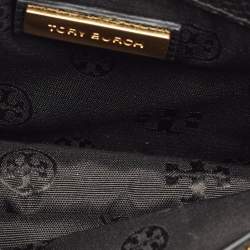 Pre Owned حقيبة كتف توري برش بريتن جلد أسود